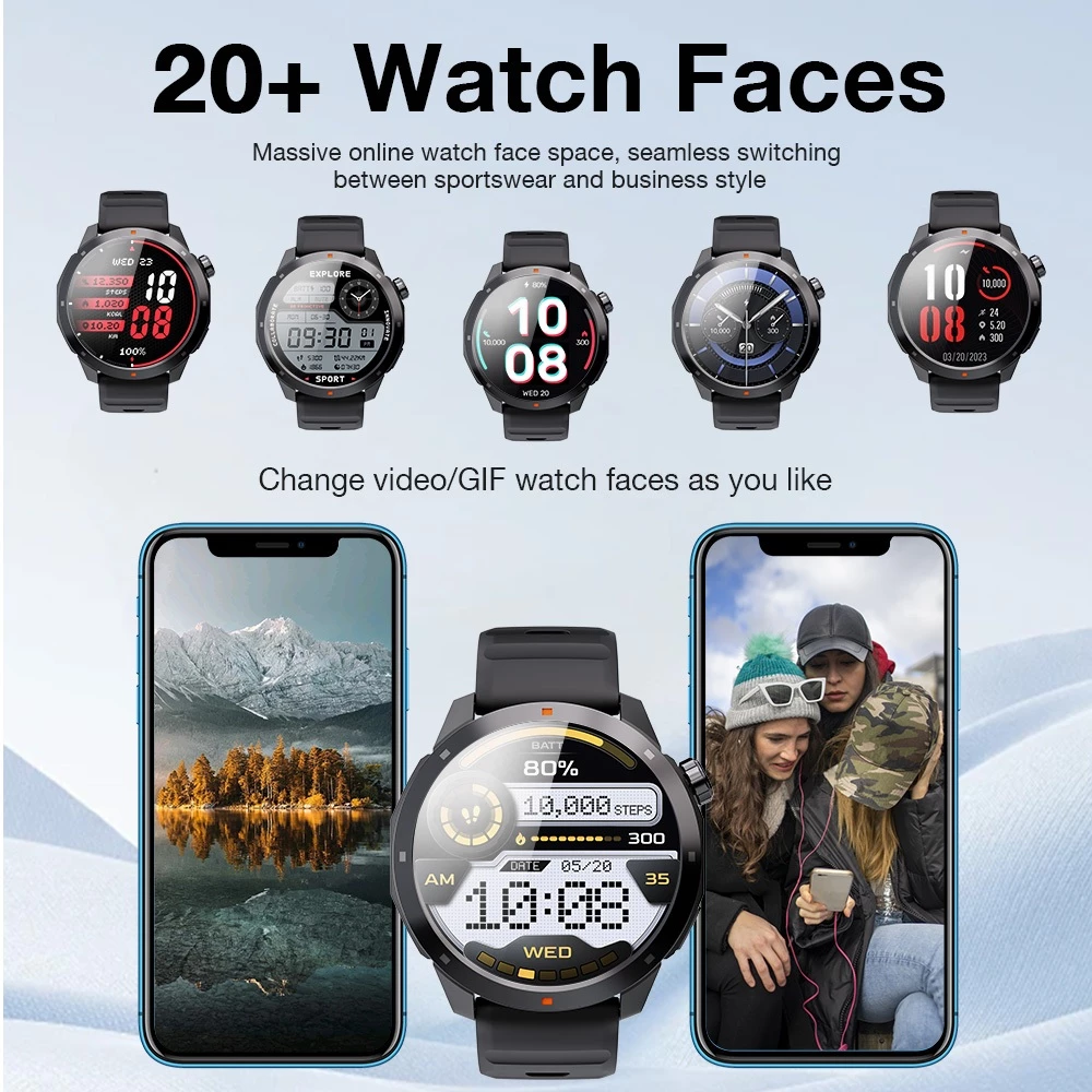 Aolon Navi R3 Ultra GPS Smart Watch 42mm Amoled Display Connect Bluetooth Earphone 3ATM Waterproof Swimming Smartwatch - Image 4