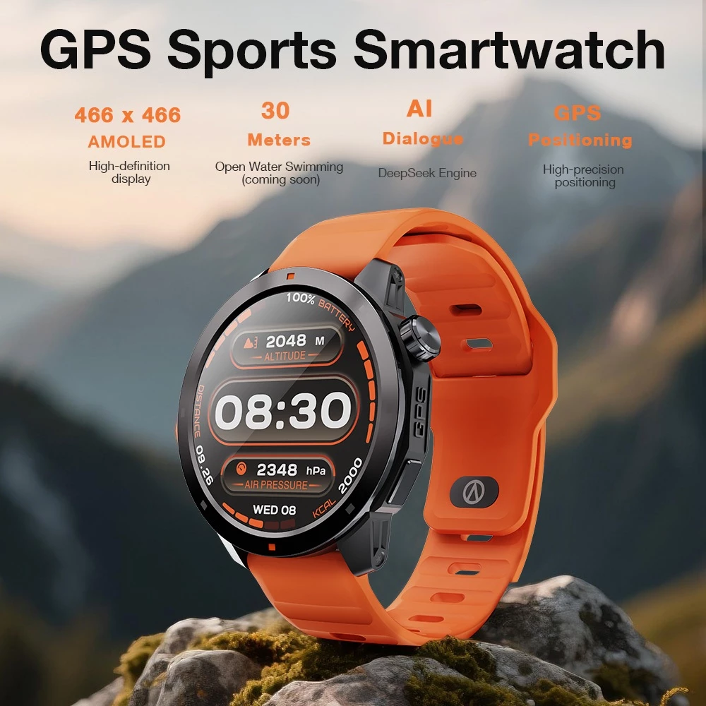 Aolon Navi R3 Ultra GPS Smart Watch 42mm Amoled Display Connect Bluetooth Earphone 3ATM Waterproof Swimming Smartwatch - Image 2